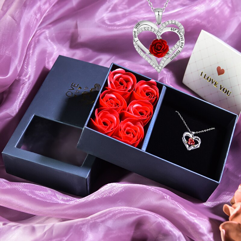 Rose Double Heart - Rose Box